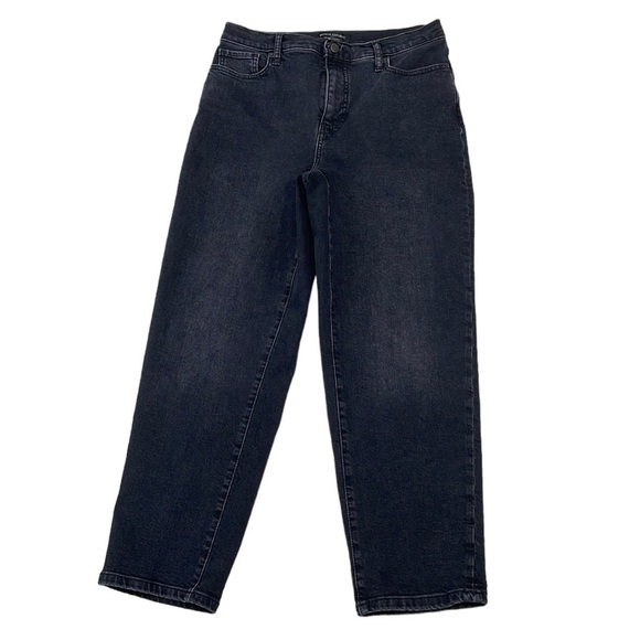 Banana Republic Jeans High Rise Straight Faded Black Denim Size 28 6 - Picture 1 of 11